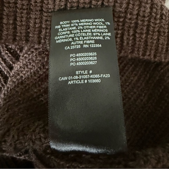 Aritzia Brand Babaton Brown Mock Turtleneck Sleeveless Midi Sweater Dress Size M - Picture 8 of 8